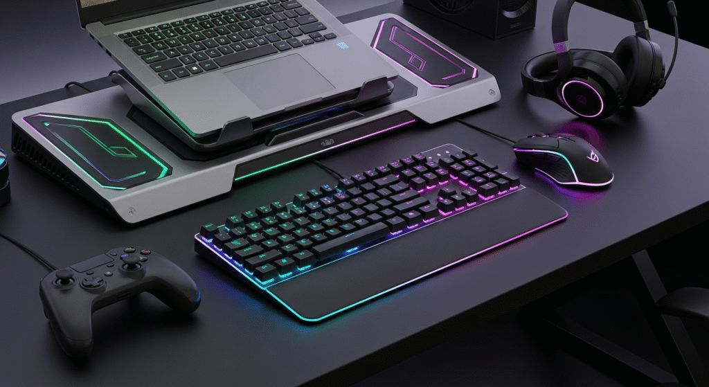 A set-up for gaming laptops