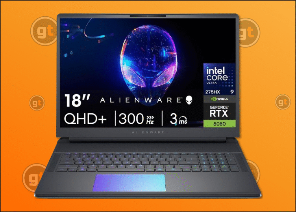 Alienware 18-inch Area-51 being displayed.