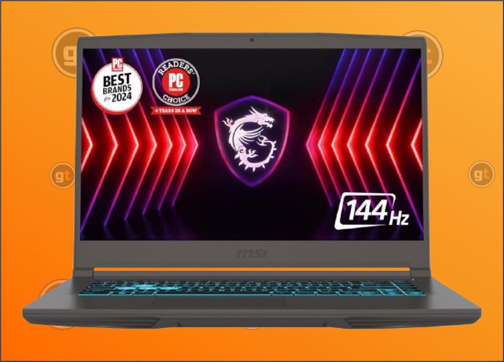 MSI Thin 15 being displayed.