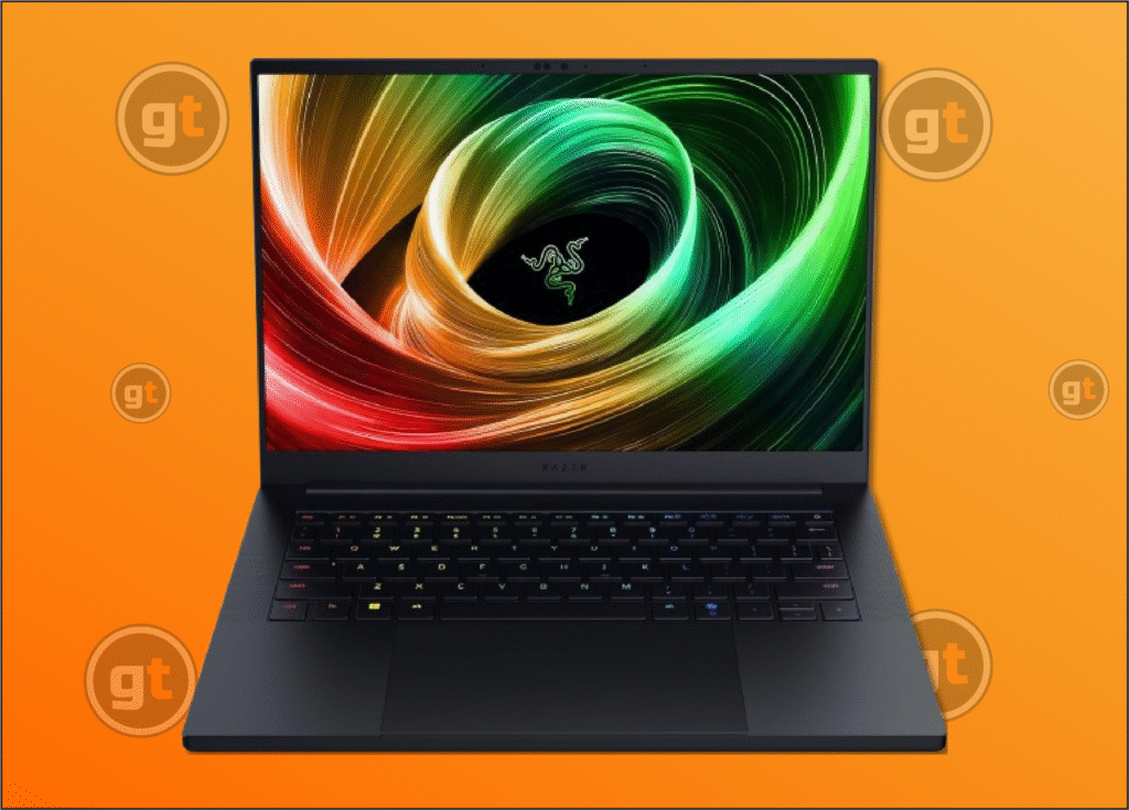 Razer Blade 14 being displayed.